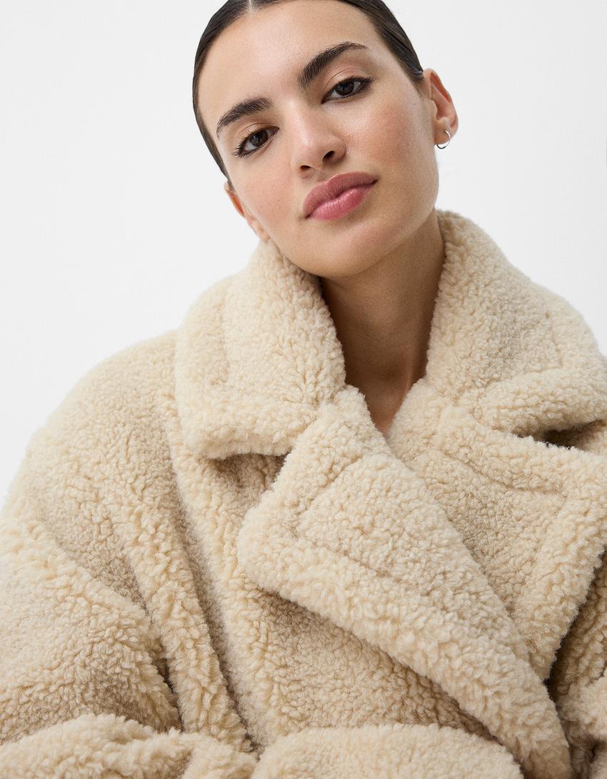 Paulina | Kurtka zimowa damska oversize Teddy ciepła