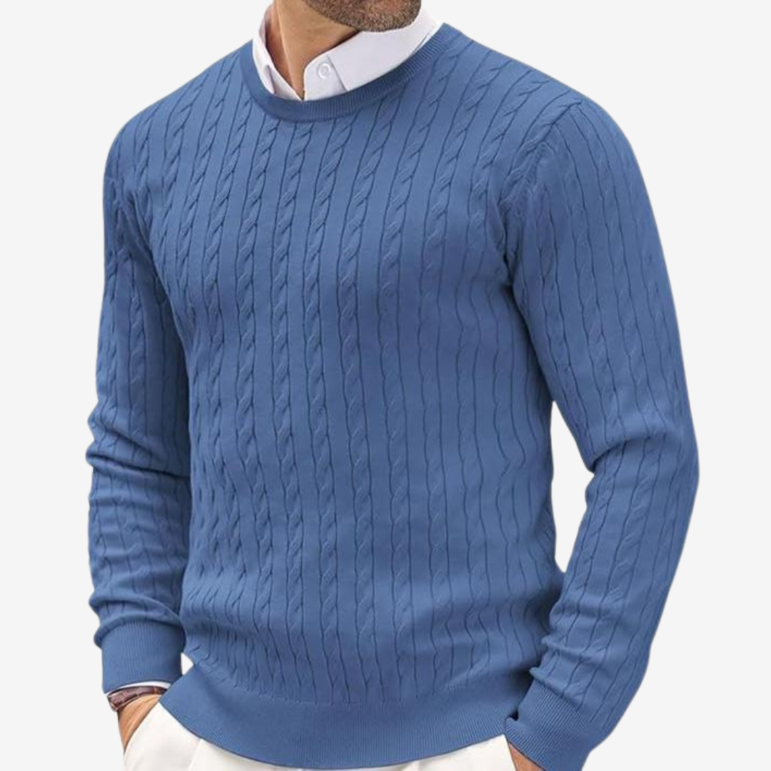 Ireneusz | Męski sweter elegancki z dzianiny