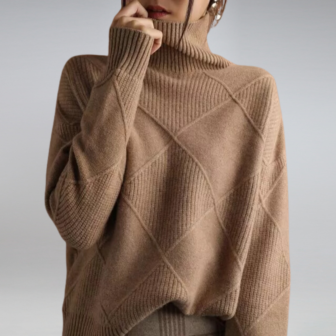 Natalia | Damski sweter z golfem z kaszmiru