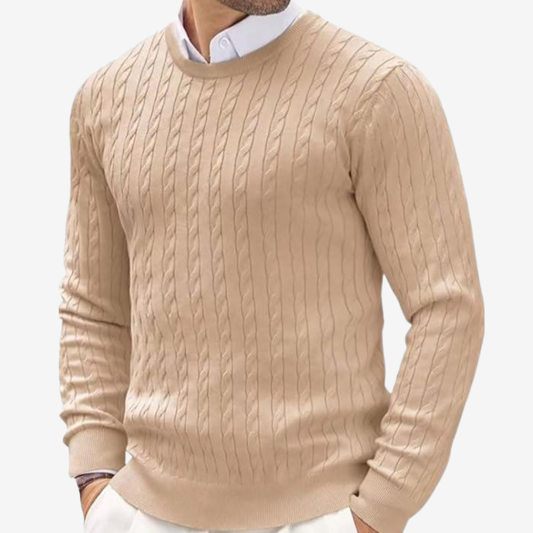 Ireneusz | Męski sweter elegancki z dzianiny