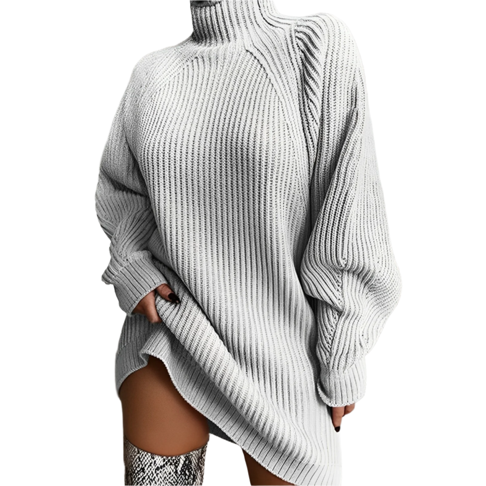 Barbara | Sweter damski z golfem oversize