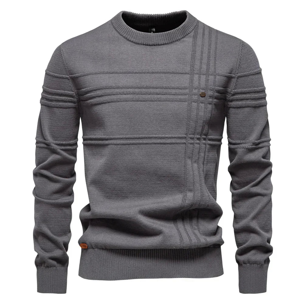Leon | Męski sweter z wzorem na piersi