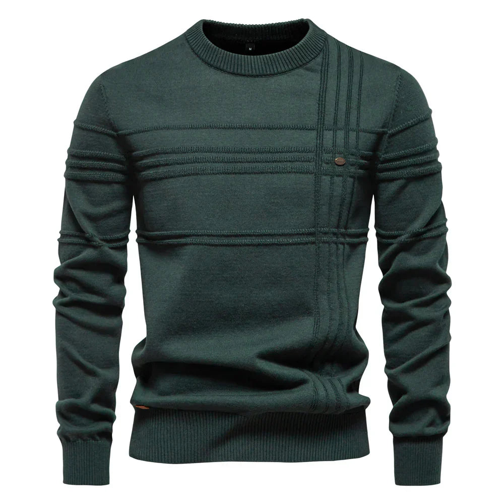 Leon | Męski sweter z wzorem na piersi
