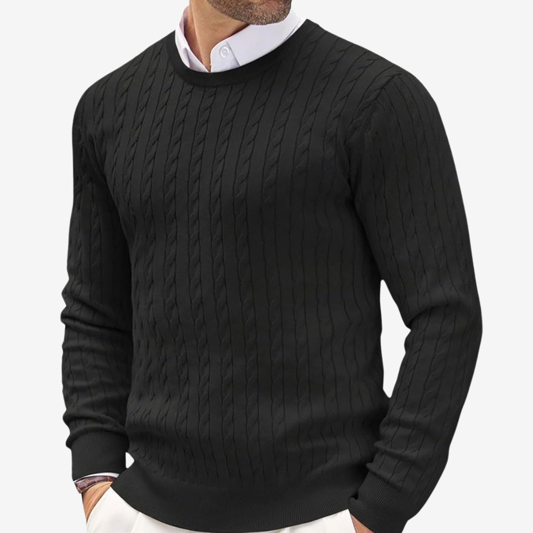 Ireneusz | Męski sweter elegancki z dzianiny