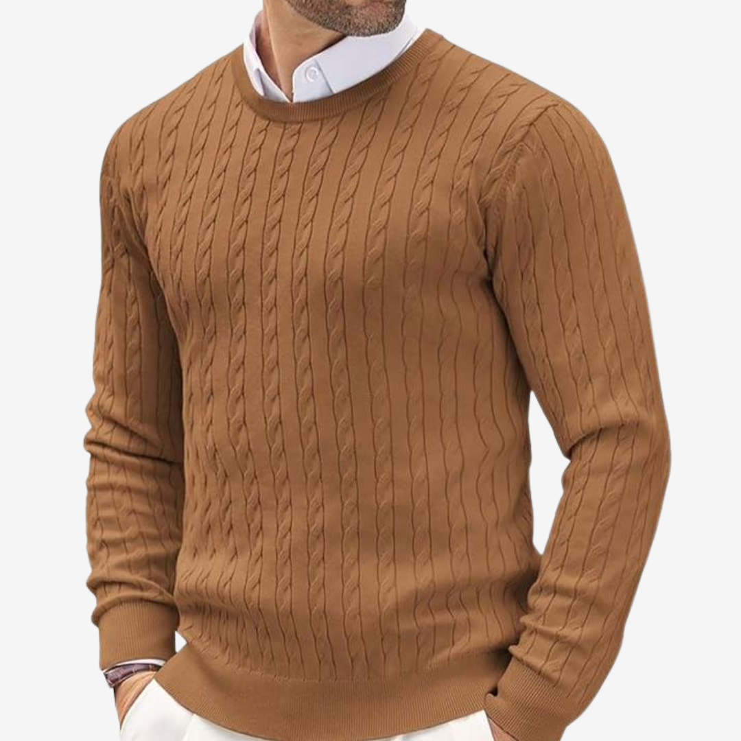 Ireneusz | Męski sweter elegancki z dzianiny