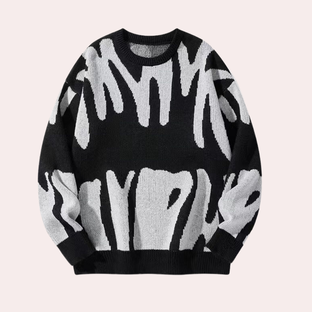 Adrian | Męski sweter modny i stylowy strikket