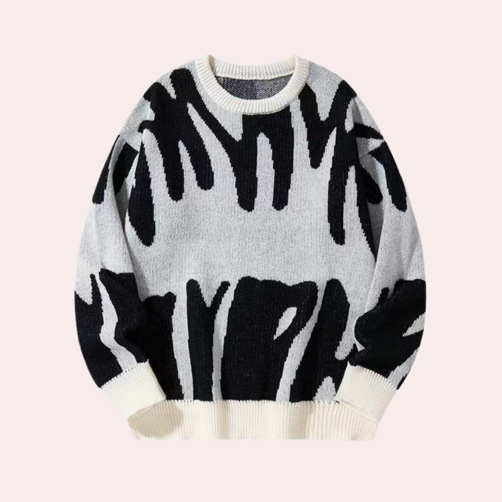 Adrian | Męski sweter modny i stylowy strikket