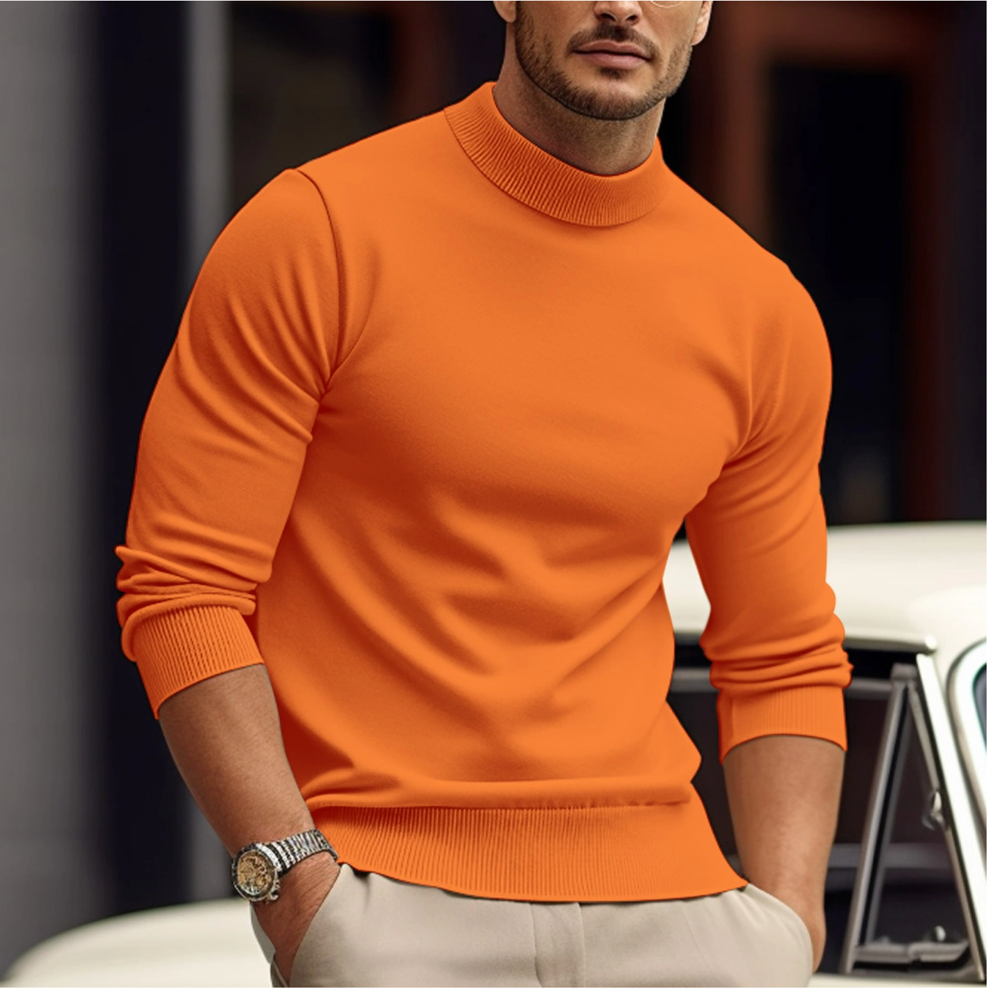Roman | Stylowy męski sweter z miękkiej bawełny
