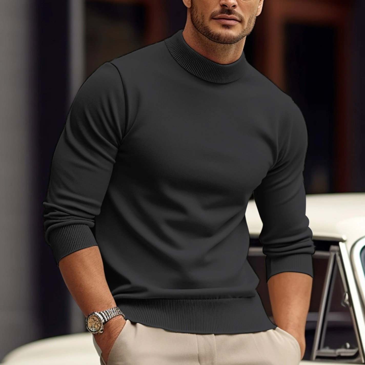 Roman | Stylowy męski sweter z miękkiej bawełny