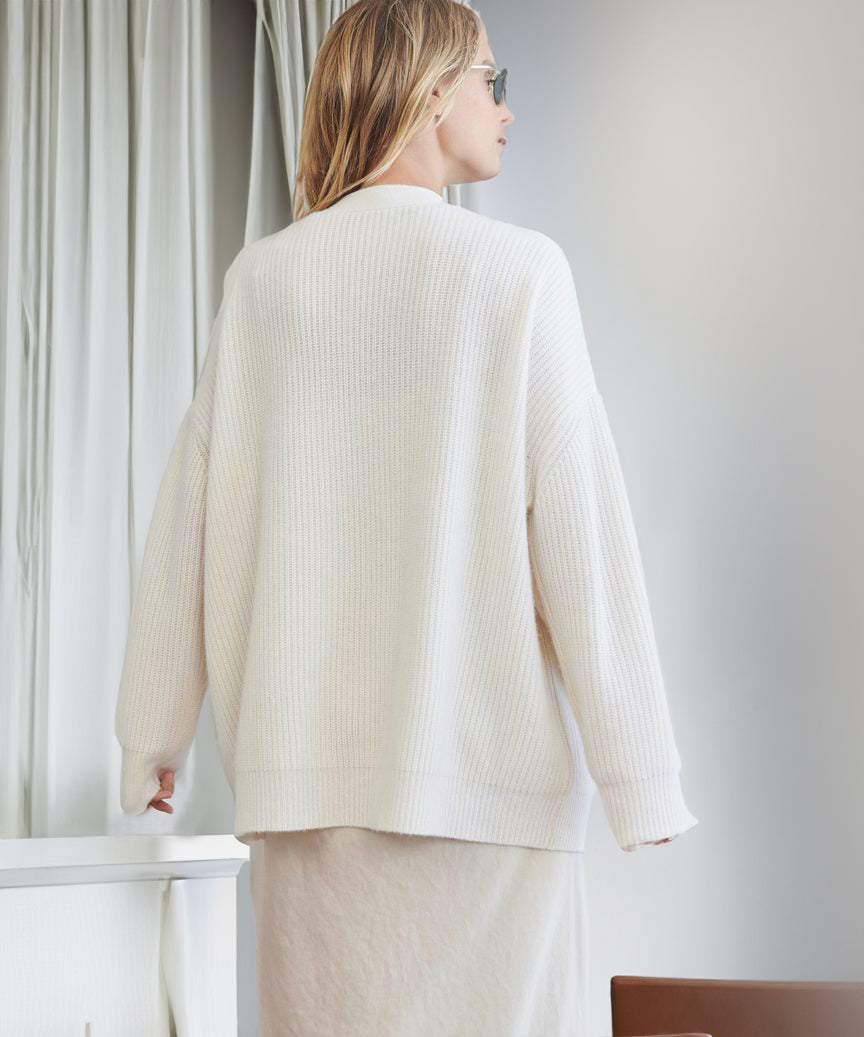 Lucyna | Kardigan damski oversize z guzikami