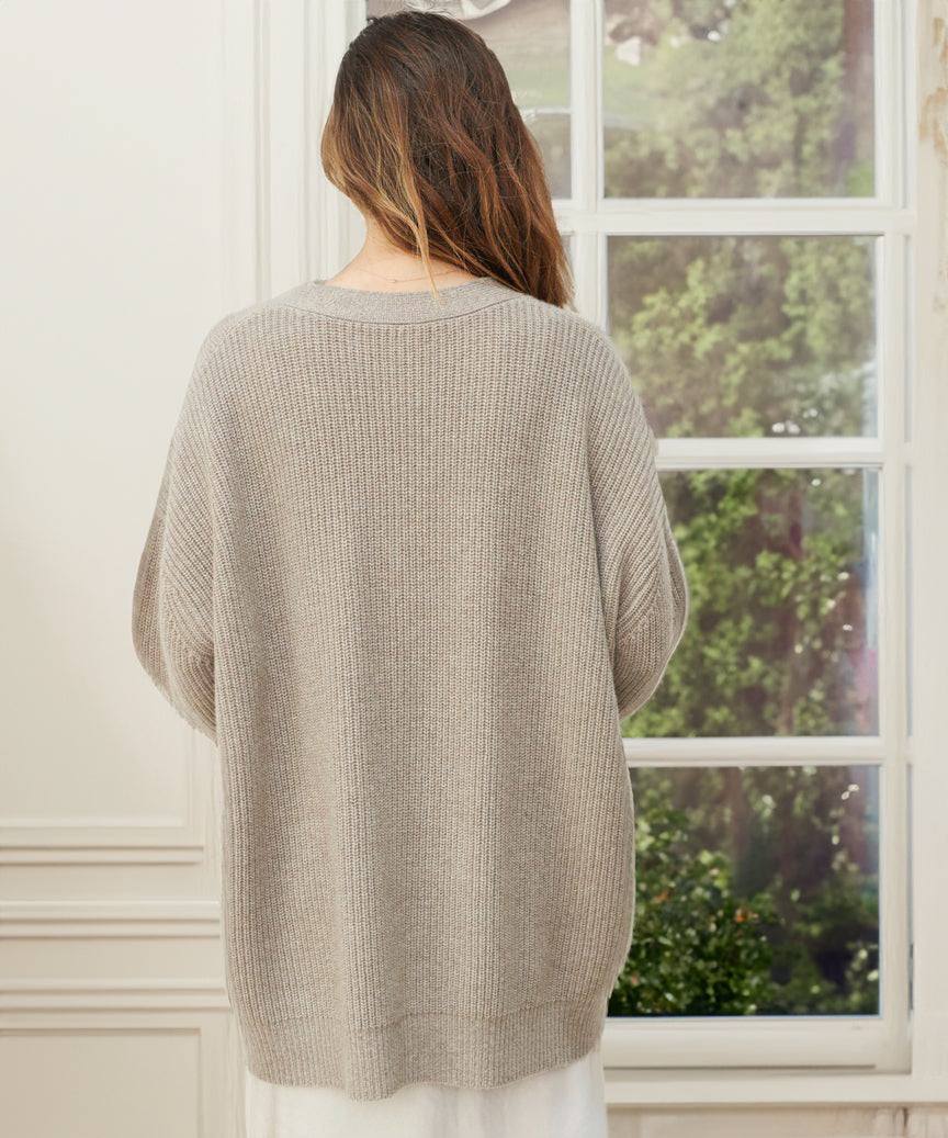 Lucyna | Kardigan damski oversize z guzikami
