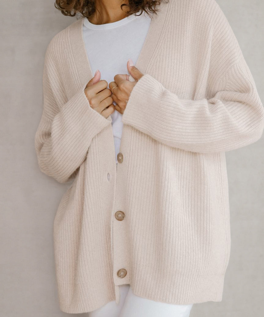 Lucyna | Kardigan damski oversize z guzikami