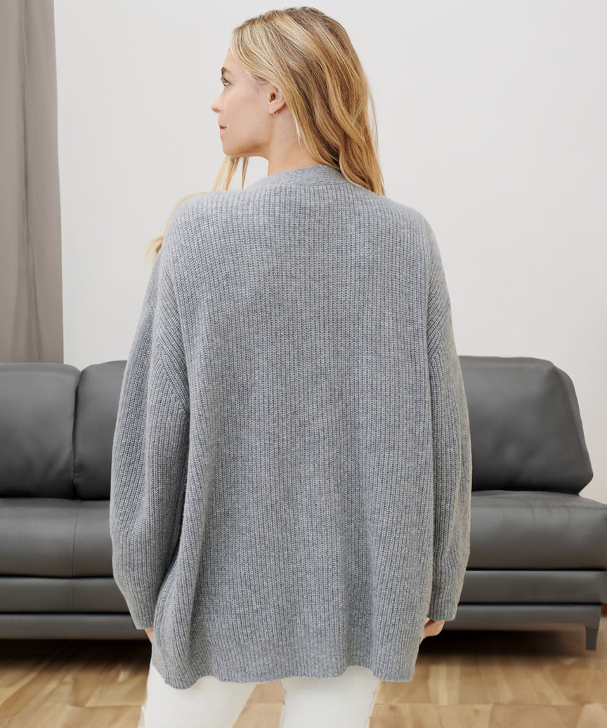 Lucyna | Kardigan damski oversize z guzikami