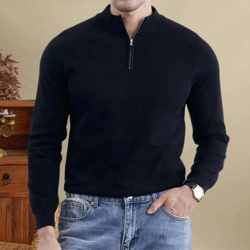 Ryszard | Męski sweter wełniany slim fit