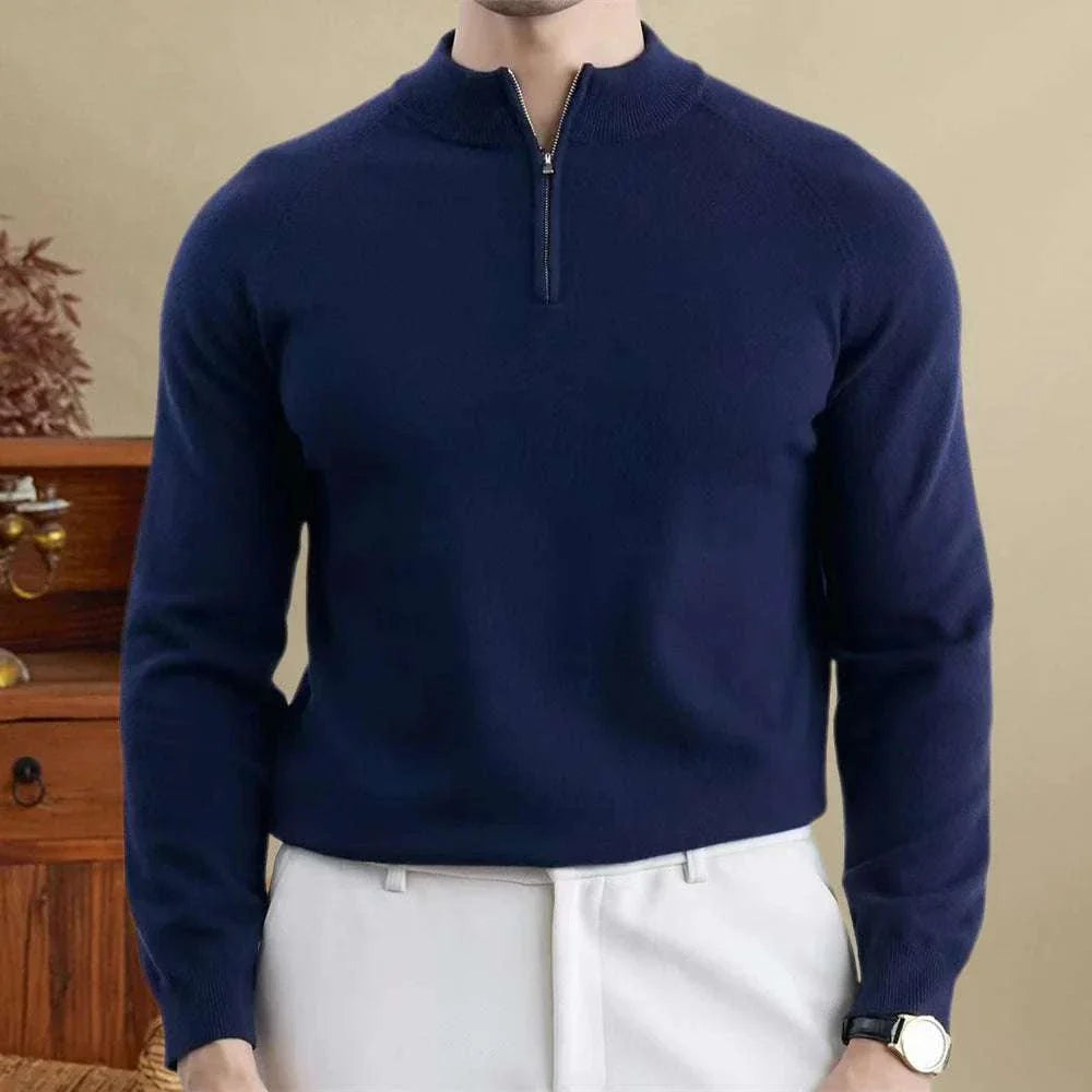 Ryszard | Męski sweter wełniany slim fit