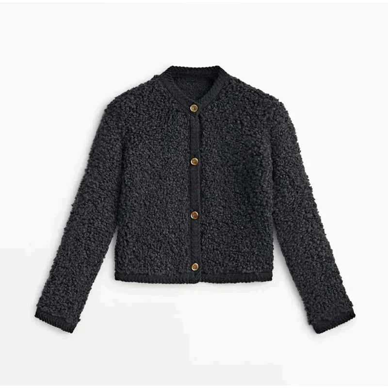 Katarzyna | Kurtka zimowa damska elegancka teddy casual