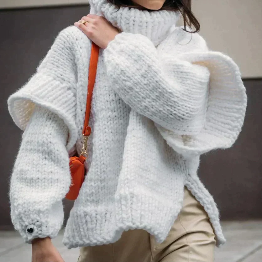 Patrycja | Damski sweter z golfem oversize na zimę