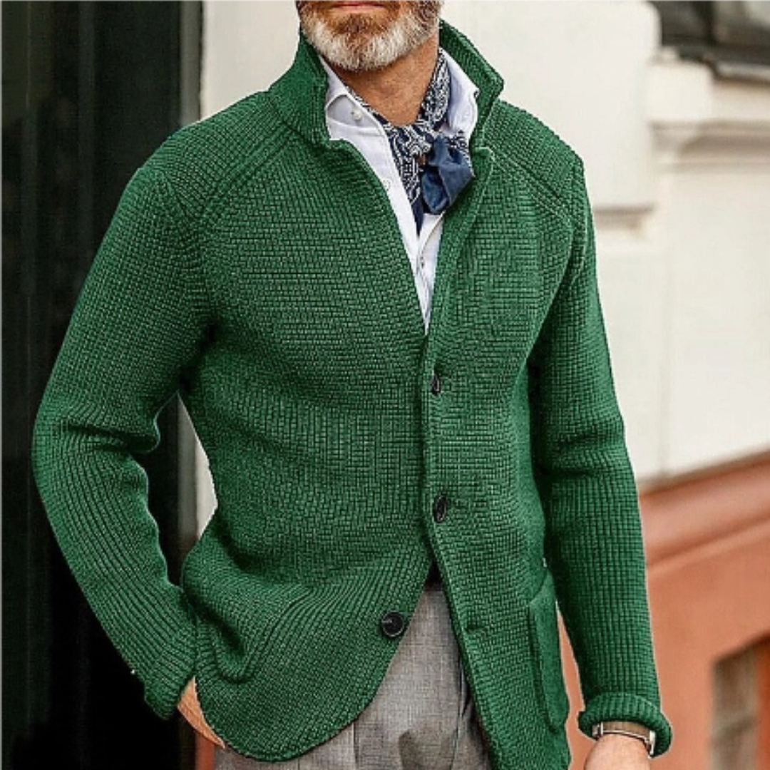 Sylwester | Sweter męski zimowy z guzikami