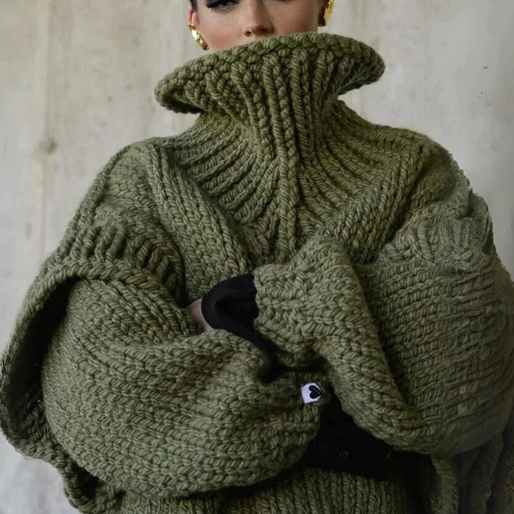 Patrycja | Damski sweter z golfem oversize na zimę