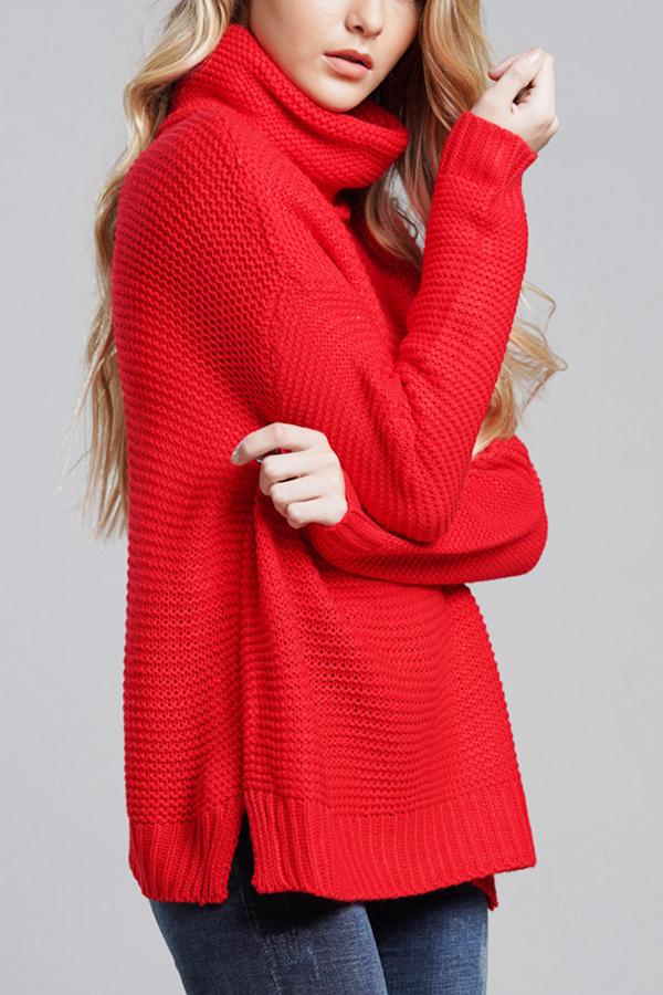 Irena | Sweter damski z golfem casualowy z grubym splotem