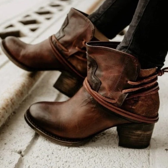 Lucyna | Damskie buty vintage – eleganckie botki