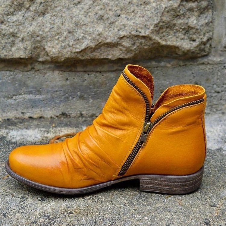 Halina | Damskie buty vintage z zamkiem błyskawicznym