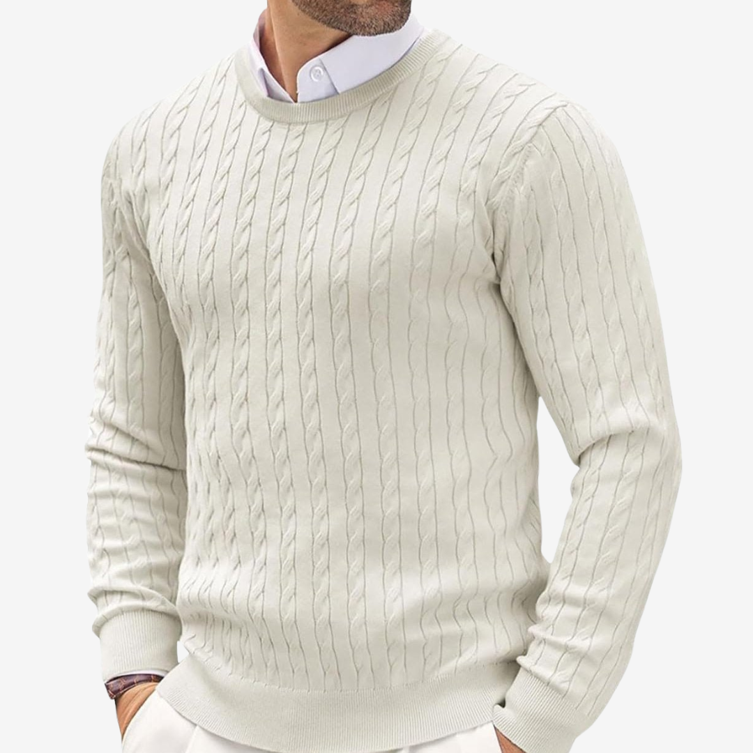 Ireneusz | Męski sweter elegancki z dzianiny