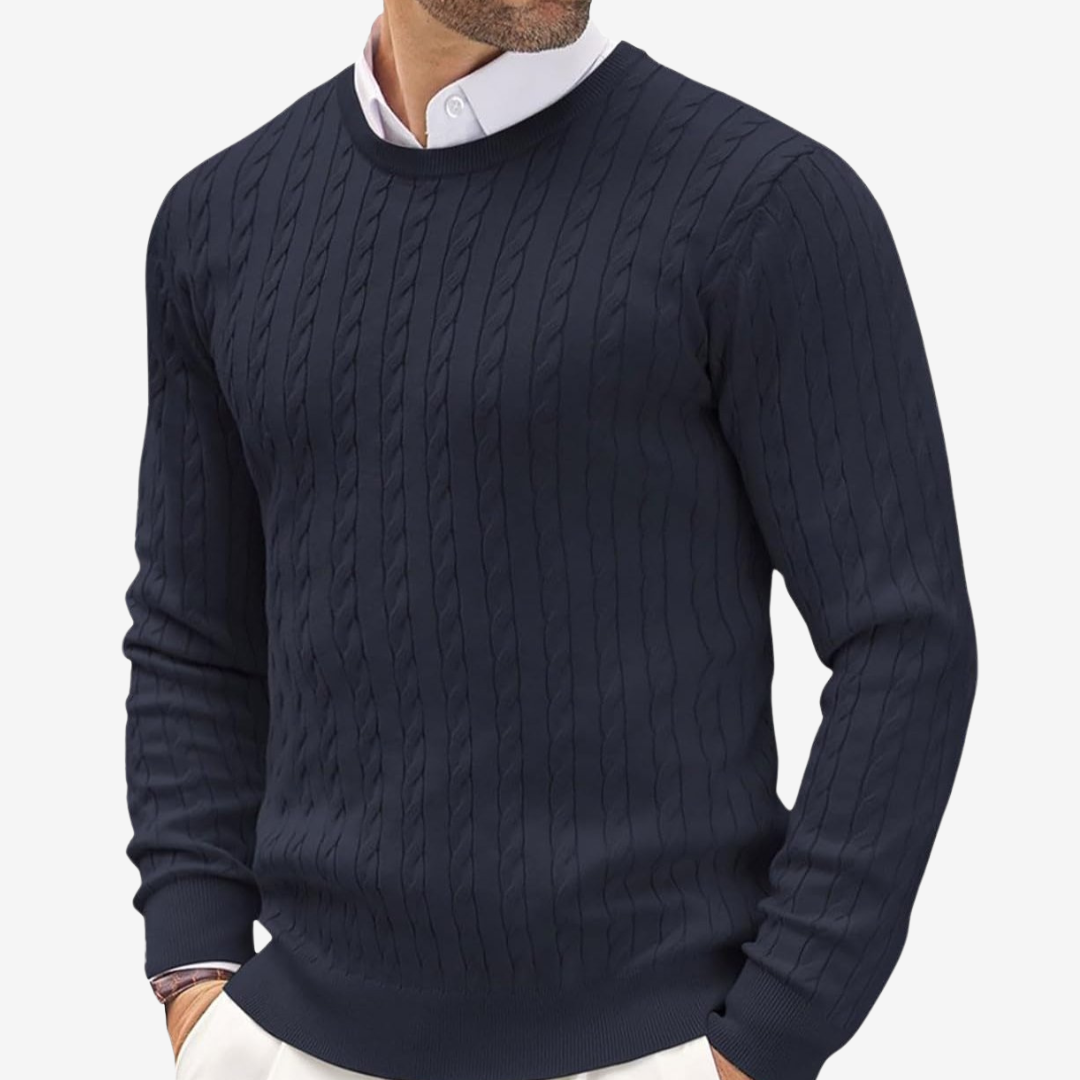 Ireneusz | Męski sweter elegancki z dzianiny