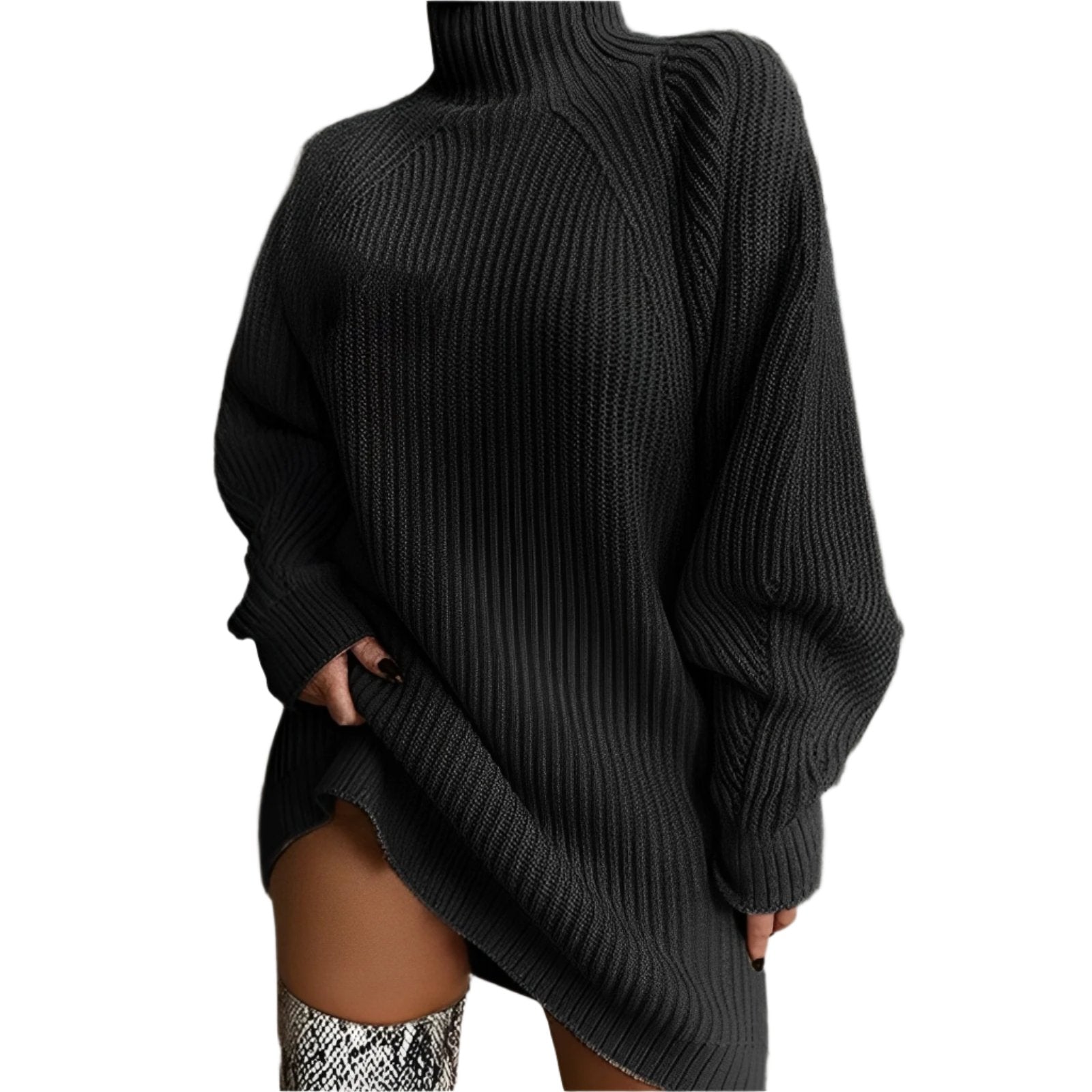 Barbara | Sweter damski z golfem oversize