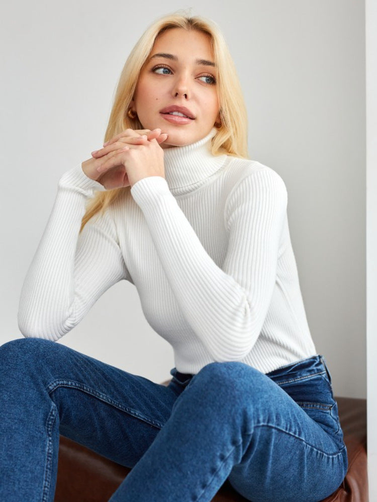 Danuta | Damski sweter z golfem w klasycznym stylu