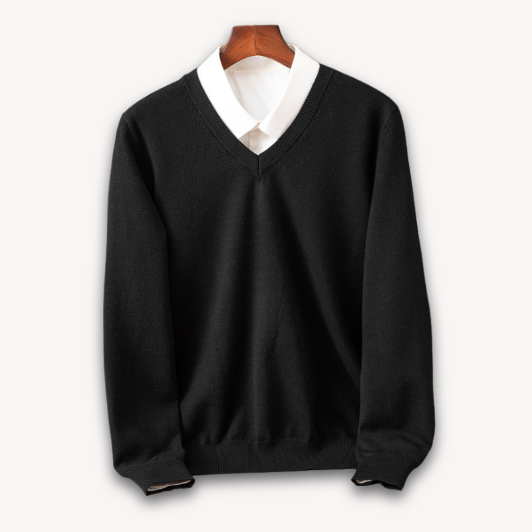 Marcel | Elegancki męski sweter kaszmirowy V-neck