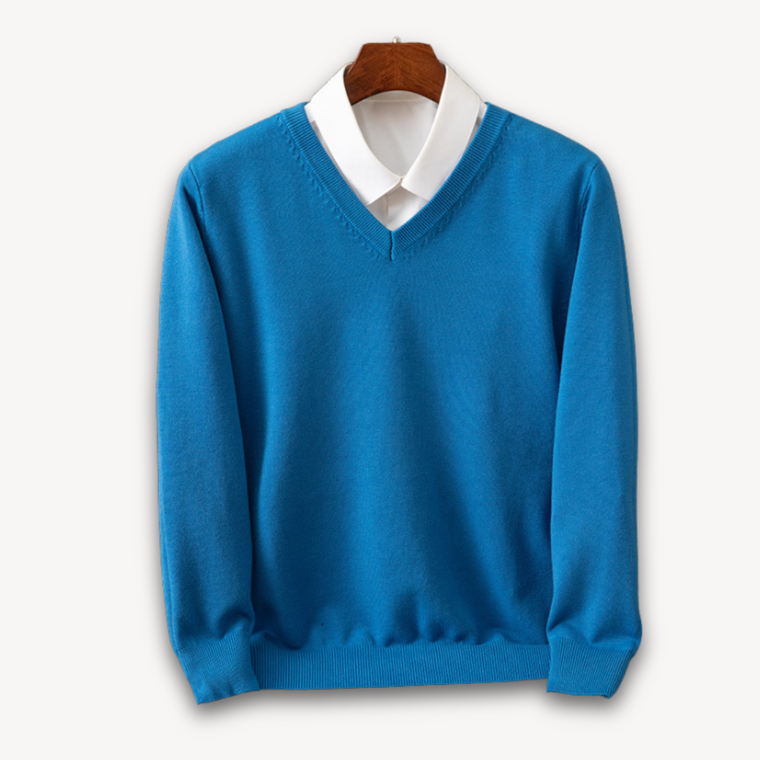 Marcel | Elegancki męski sweter kaszmirowy V-neck