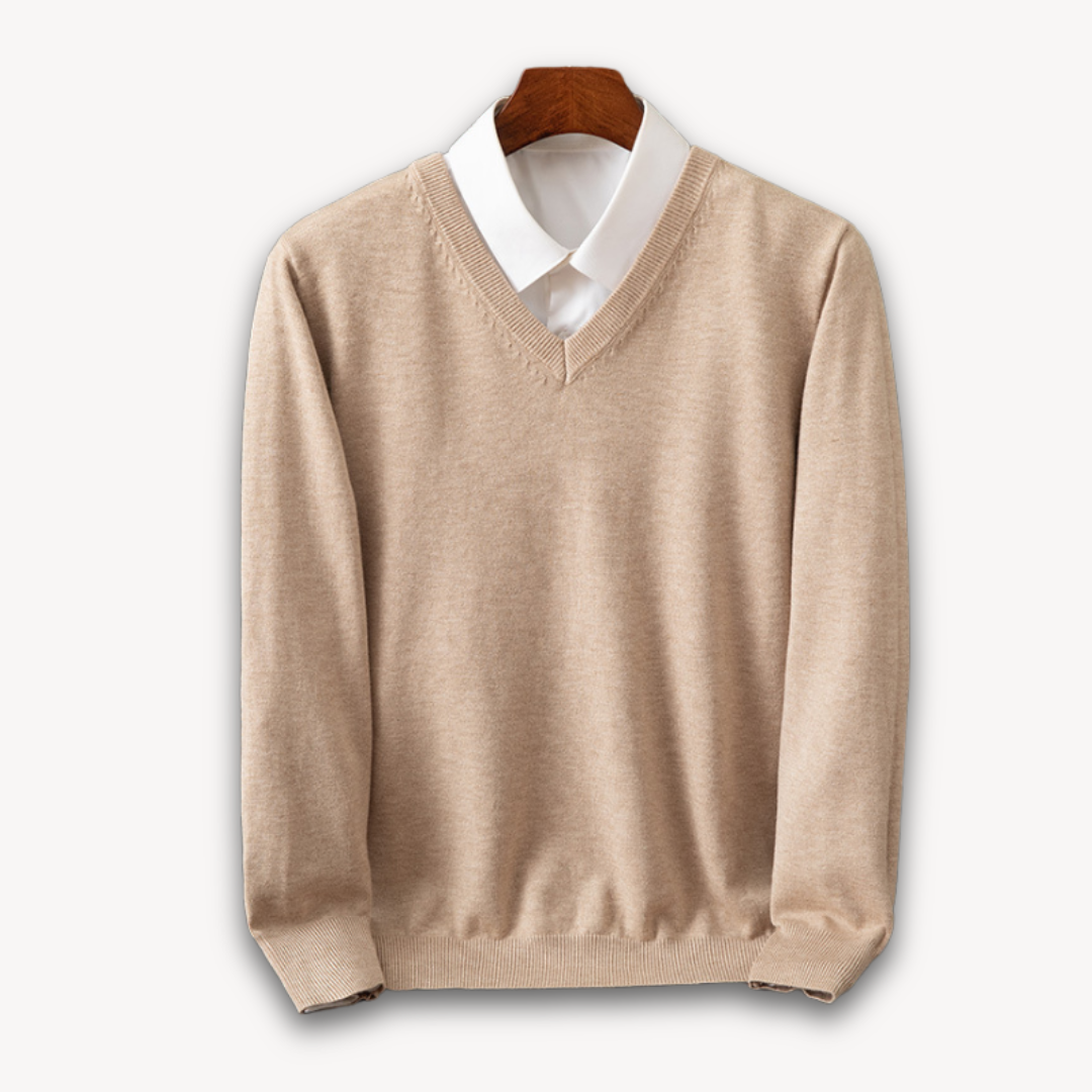 Marcel | Elegancki męski sweter kaszmirowy V-neck