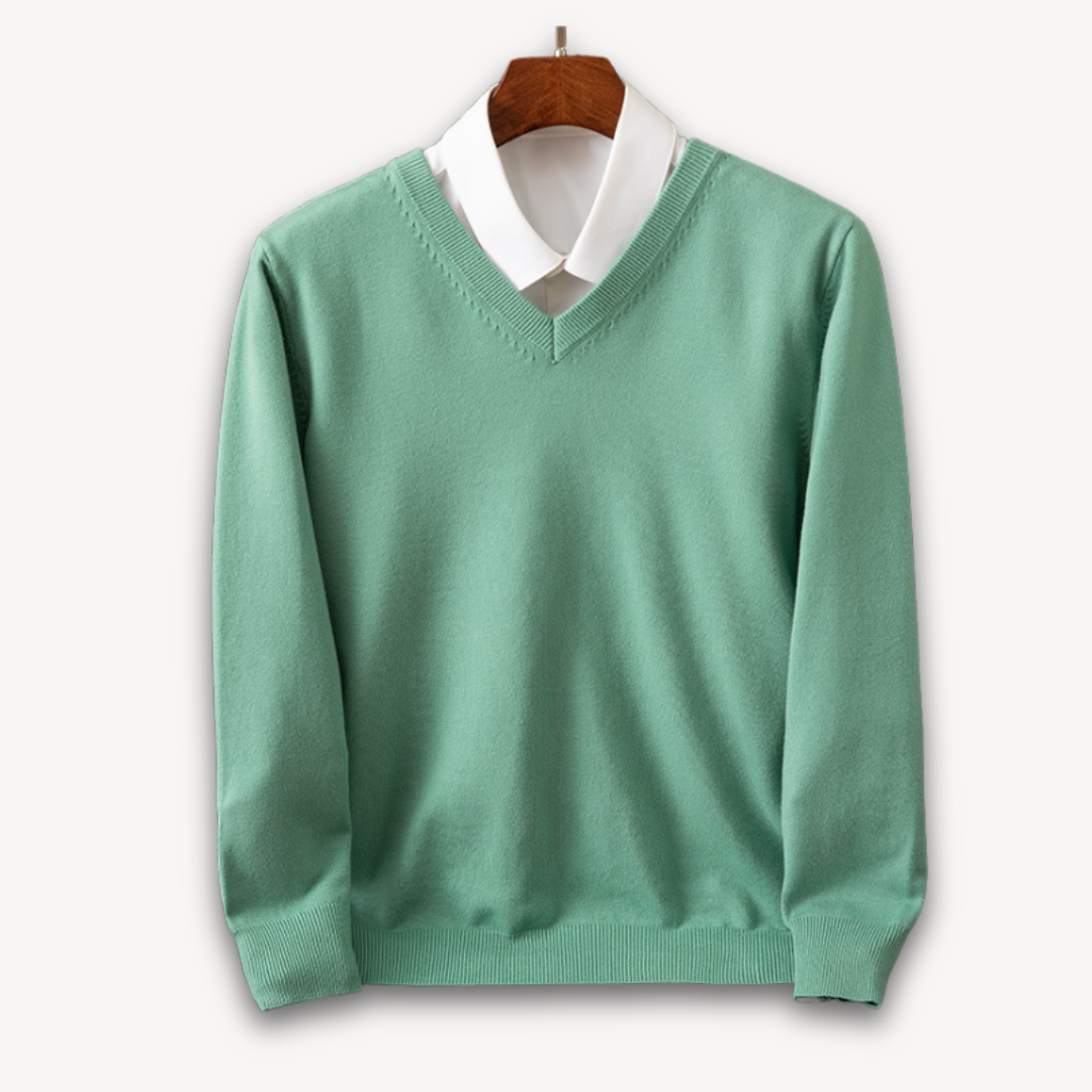 Marcel | Elegancki męski sweter kaszmirowy V-neck