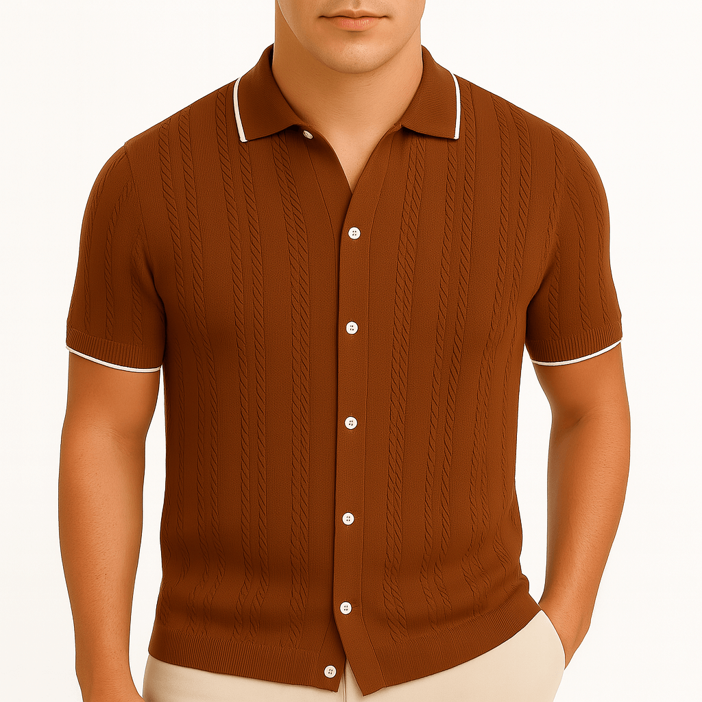 Camisa em malha jacquard