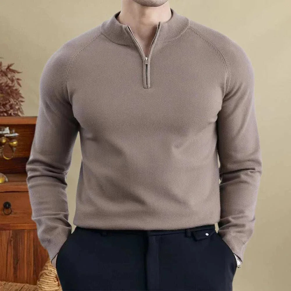 Ryszard | Męski sweter wełniany slim fit