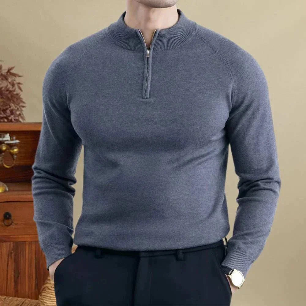 Ryszard | Męski sweter wełniany slim fit