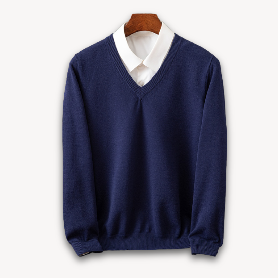 Marcel | Elegancki męski sweter kaszmirowy V-neck