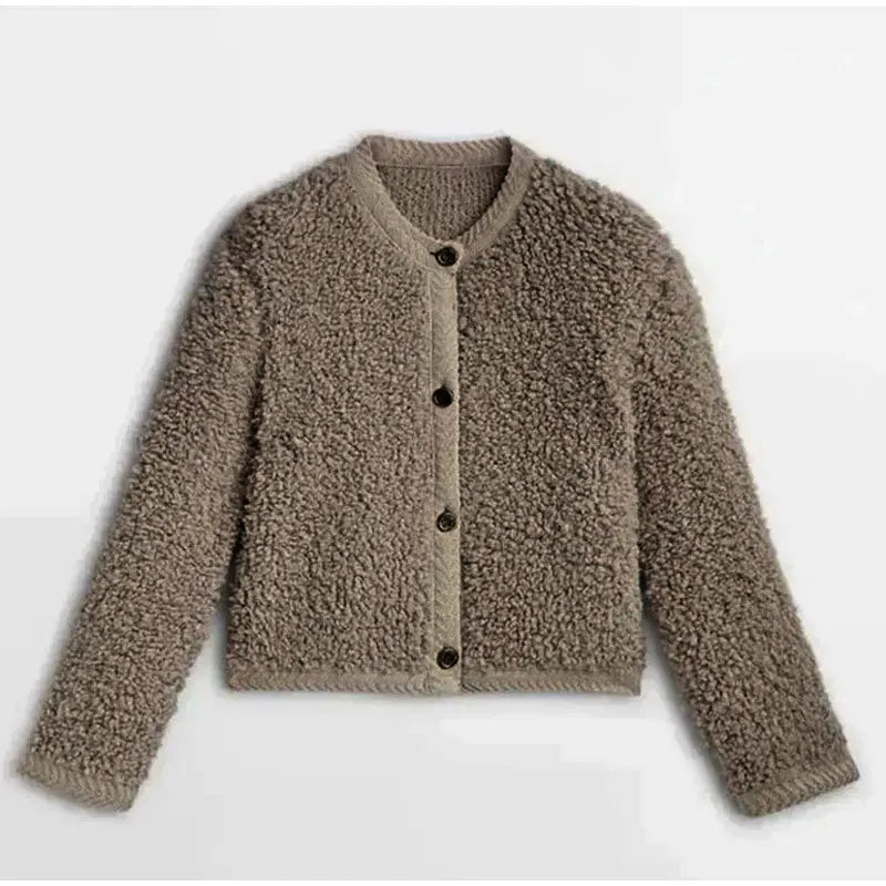 Katarzyna | Kurtka zimowa damska elegancka teddy casual