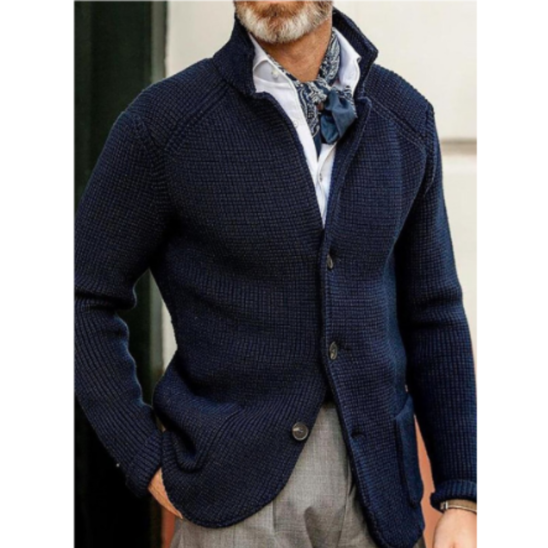 Sylwester | Sweter męski zimowy z guzikami