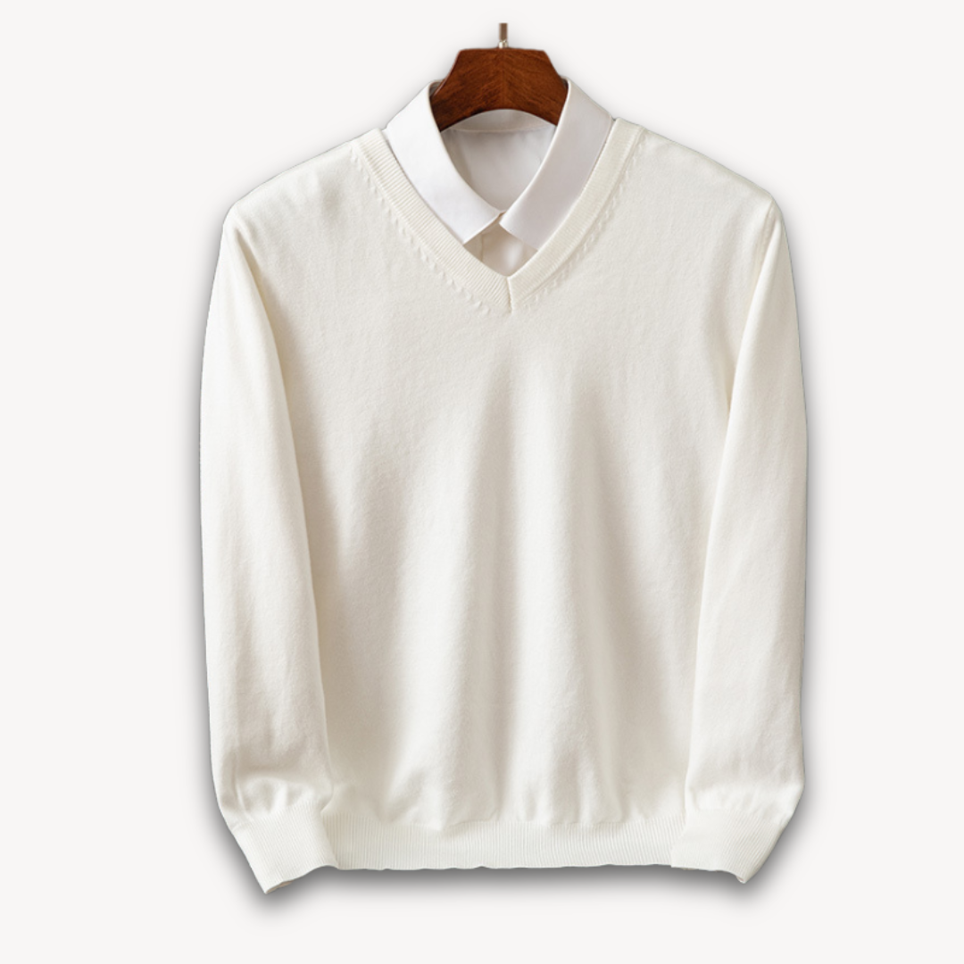 Marcel | Elegancki męski sweter kaszmirowy V-neck