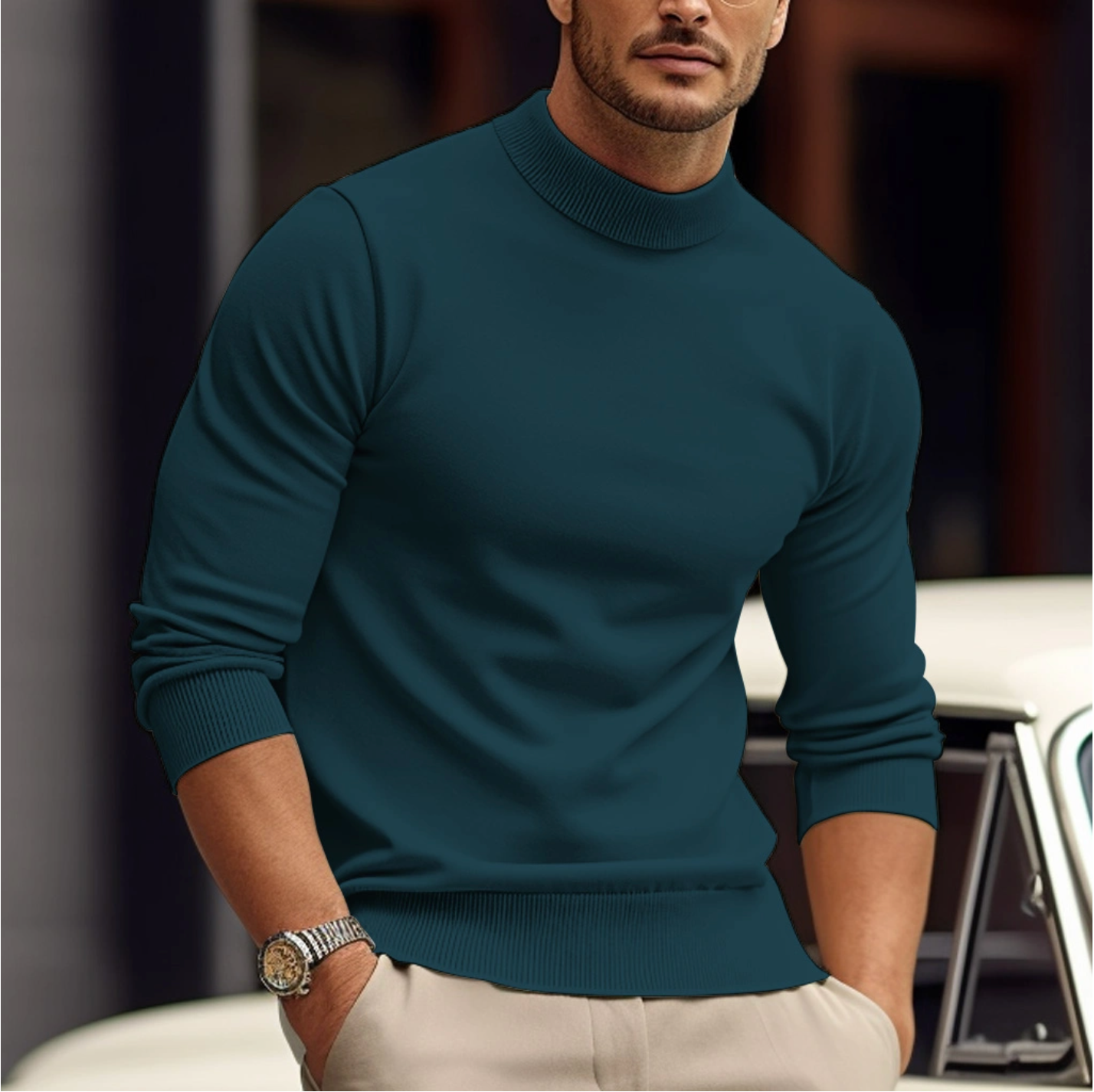 Roman | Stylowy męski sweter z miękkiej bawełny