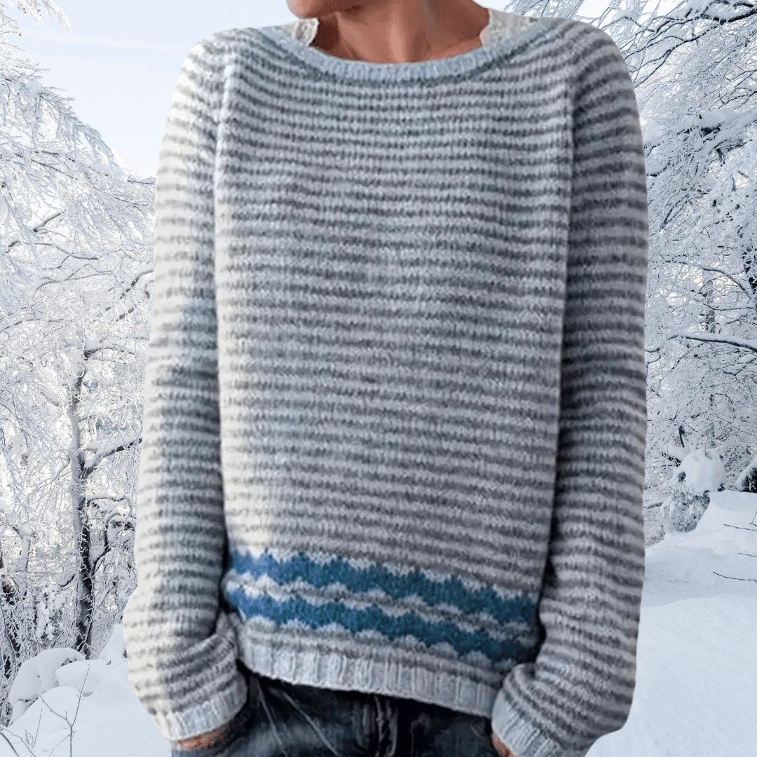 Zofia | Damski sweter w paski z wełny